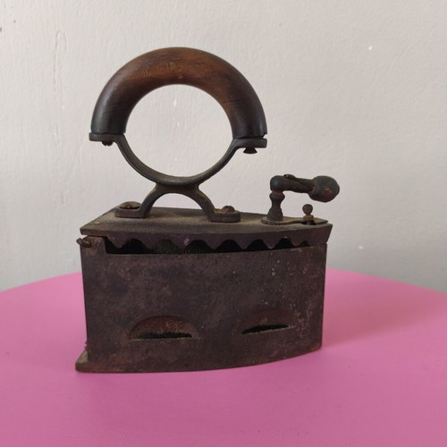 Greek traditional iron used with wooden handle