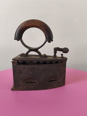 Greek traditional iron used with wooden handle