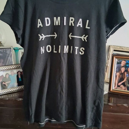 T shirt Admiral women's black silver like new, size L