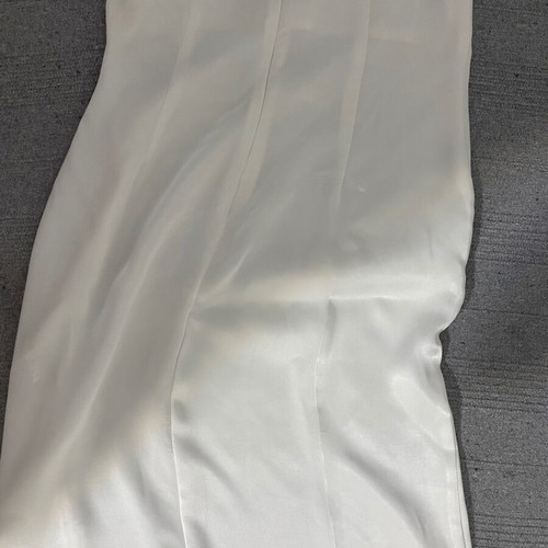 Zara white satin dress used, size small with slit