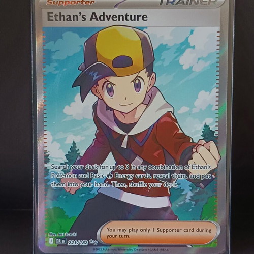 Ethan's Adventure Pokemon card like new (DRI 221) with sleeve and toploader