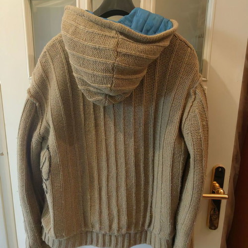 Kenvelo knitted jacket used, men's, size Large, beige