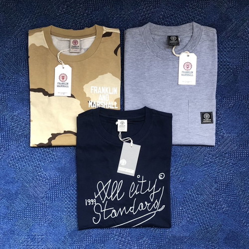 Franklin & Marshall T-shirt new men's cotton S and L