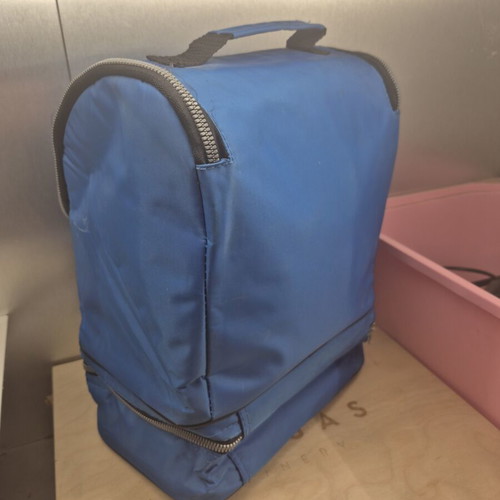 Insulated Cooler Bag 2-Compartment Blue like new, portable 35x25x15 cm