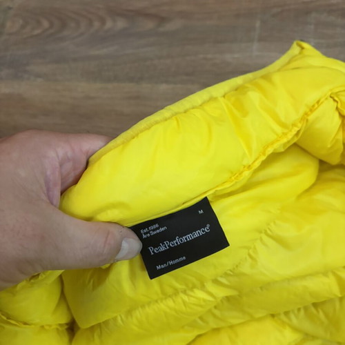 Peak Performance Helium 700 CUIN Down Hybrid Jacket M like new, yellow