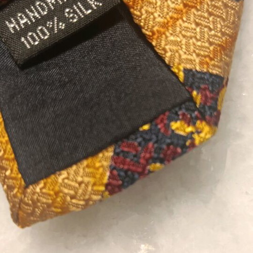 Silk tie like new, multicolored handmade