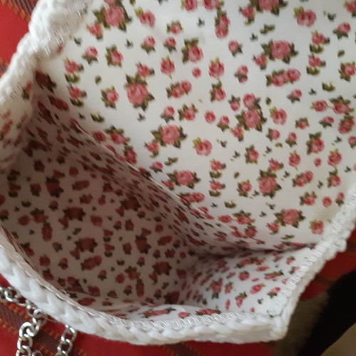 Handmade white crossbody bag new