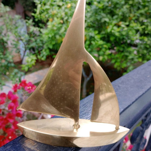 Brass decorative sailboat Zoulovits like new