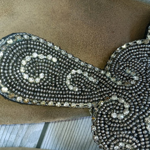 Buffalo leather slippers used, size 39, black and brown