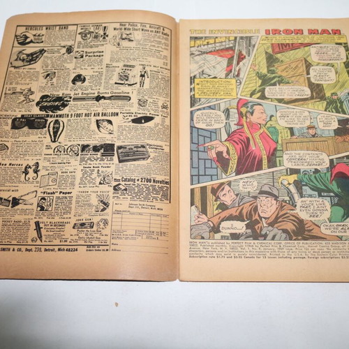 The Invincible Iron Man #9 comic used, classic Hulk battle 1969