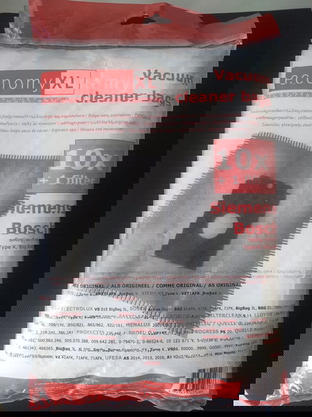 Σακούλες Ηλεκτρικής Σκούπας SIEMENS/BOSCH 10τμχ + φίλτρο ΚΑΙΝΟΎΡΙΕΣ