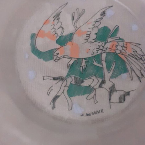 Collectible plates with Mytaras paintings, set of 4, like new
