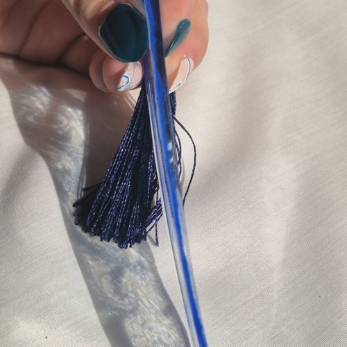 Handmade bookmark from resin with blue waves new