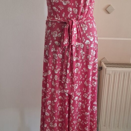 Ralph Lauren sleeveless dress like new, coral pink floral jersey