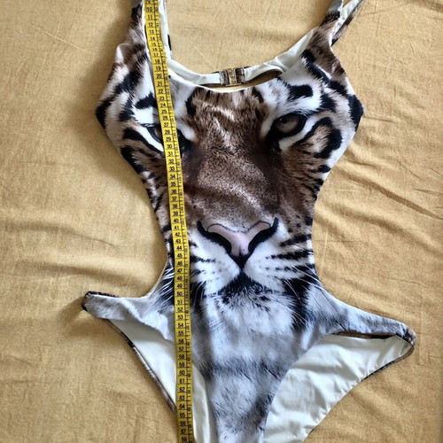Sugarfree one-piece swimsuit XL with tiger print