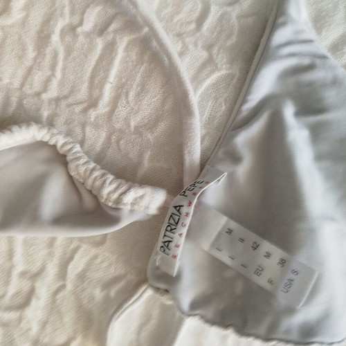 White swimsuit with bronze broderie lining Patrizia Pepe like new, size M