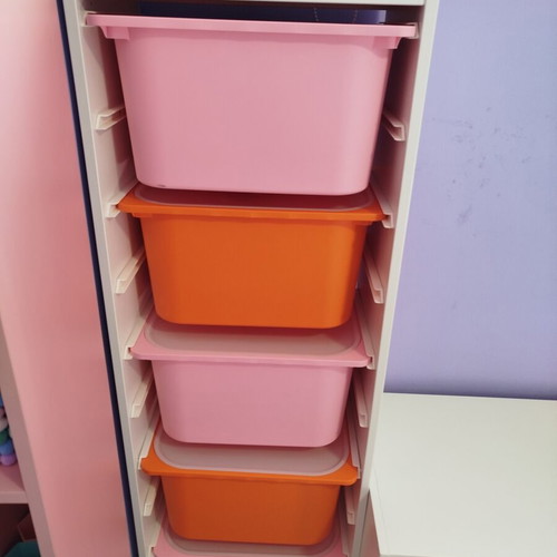 IKEA Trofast storage furniture like new with colorful boxes