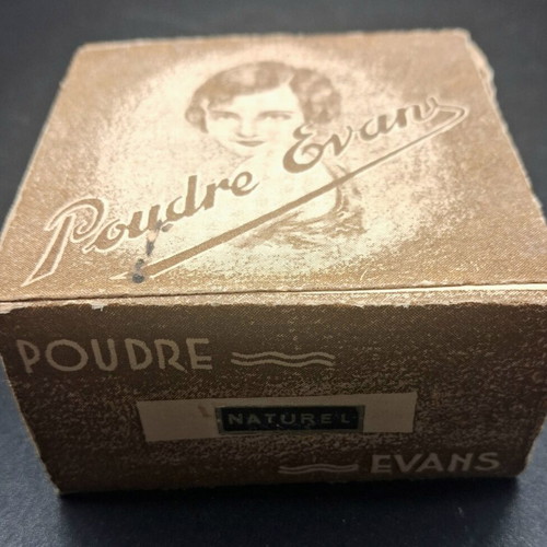 Evans vintage powder used with original box Art Deco era