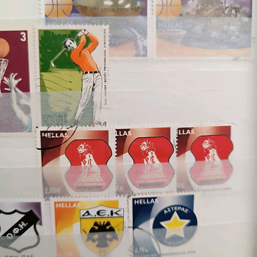Greek Stamp Collection new, Sports & Greek Teams, 15 pieces