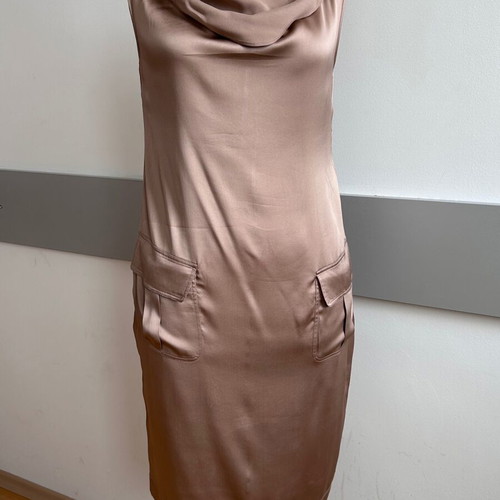 Fabiana Filippi silky dress, beige, size L
