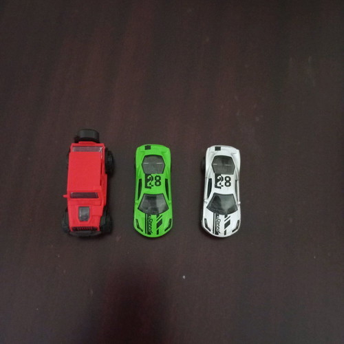 Toy cars used, set of three