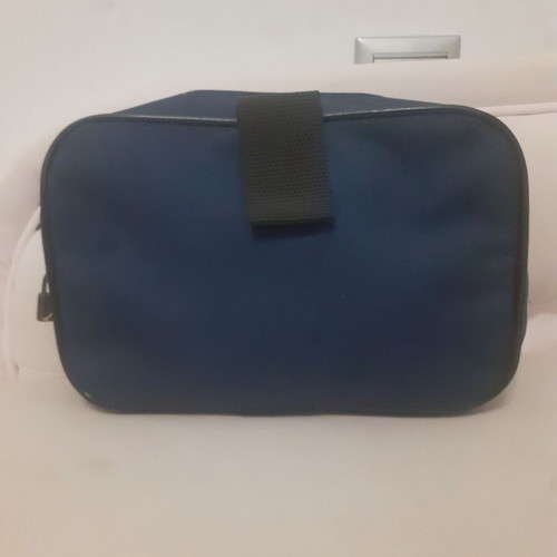 Men's toiletry bag new, 17cm with lock, blue and black
