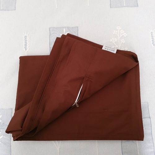 Das Home single bed sheet and duvet cover set cotton satin brown new