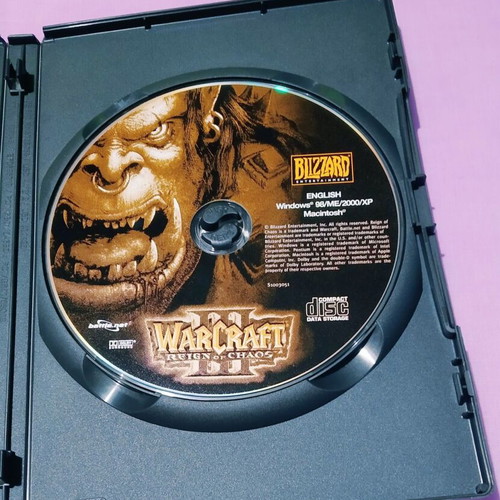 War Craft Reign of Chaos CD ROM new strategy game for PC