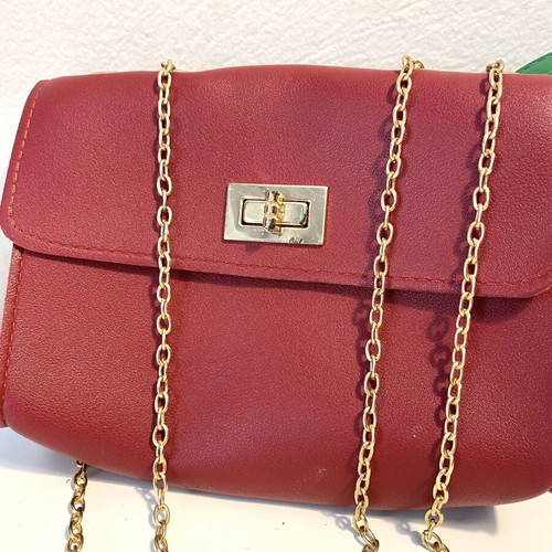 Shein two shoulder bags, green and red