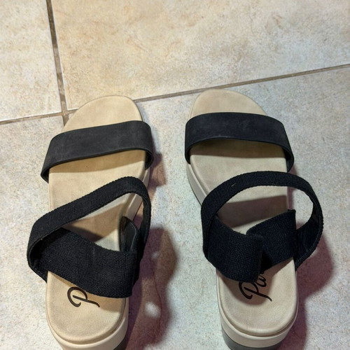 Parex anatomical sandals size 39 used, black cream