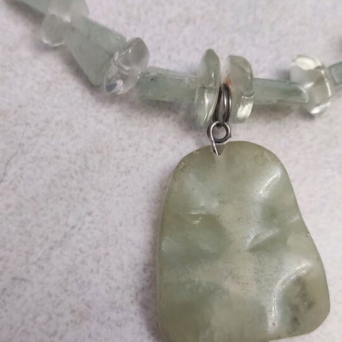 Nephrite Semi-Precious Stone Necklace New