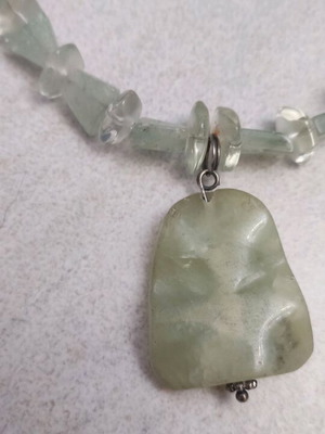 Nephrite Semi-Precious Stone Necklace New