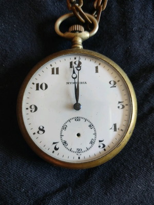 MYSTERIA pocket watch used, antique Swiss