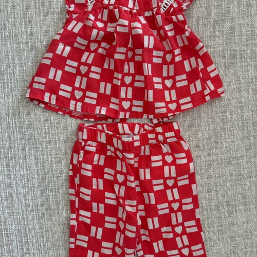 YELL OH! baby clothing set top and pants coral size 3-6 months new