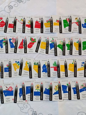 Τράπουλα Let's Play USA μεταχειρισμένη, συλλεκτική με 52 Πολιτείες