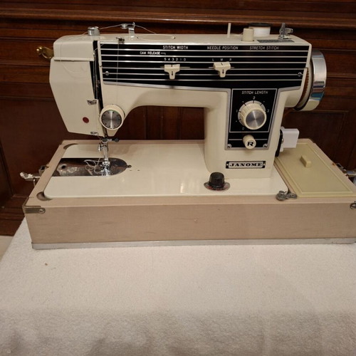 Janone portable sewing machine used with accessories