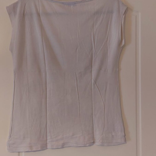 Bershka short-sleeve t-shirt with designs like new, beige, size M