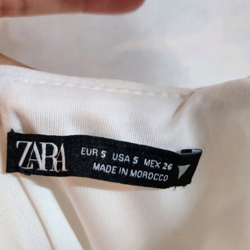 ZARA White Mini Dress Like New With Corset And Side Ruching
