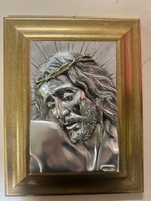 Jesus image used with 925 silver and embossed frame