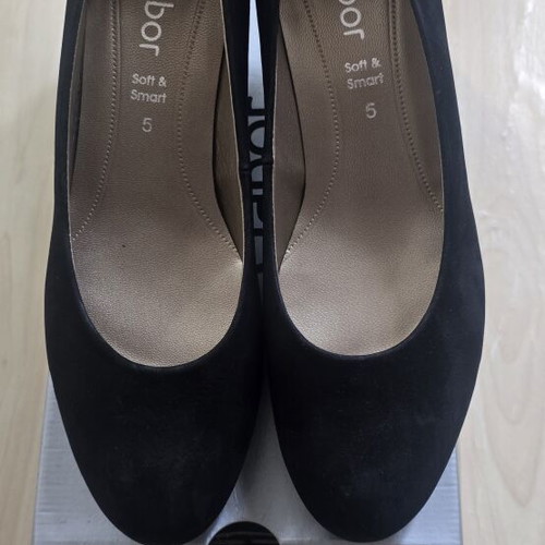 Gabor leather shoes Nabuk new, size 38, 5cm heels
