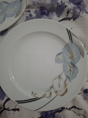 Three small plates used, 1990s