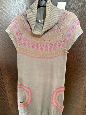Vintage Qshow knitted sleeveless dress used, size L