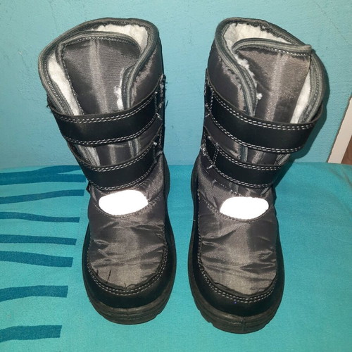 Playshoes kids snow boots gray like new, size 24-25