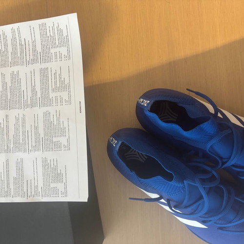 Adidas Memeziz Tango football shoes like new, size 42.5, blue