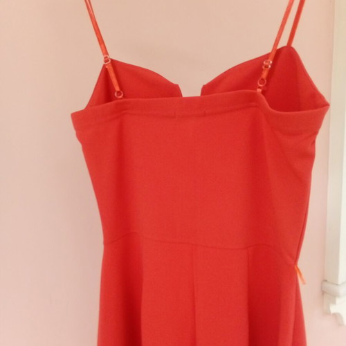 Boohoo women's new medium orange pants with belt