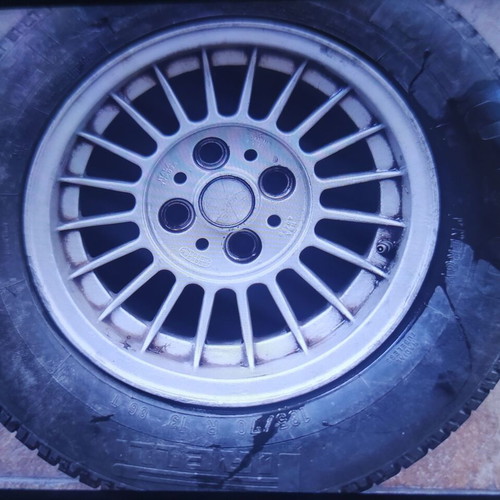 BMW E21 aluminum rims set of 3 used, 13'' 4x100