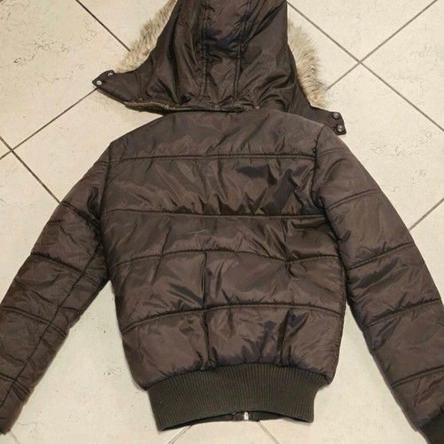 Pinko children's jacket like new, hooded, size 12-14 years, brown and green