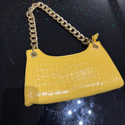 Bag new yellow with chain strap