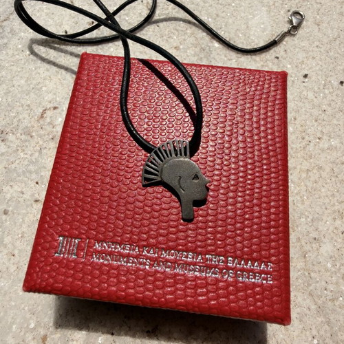 Silver pendant used, from Heraklion Museum