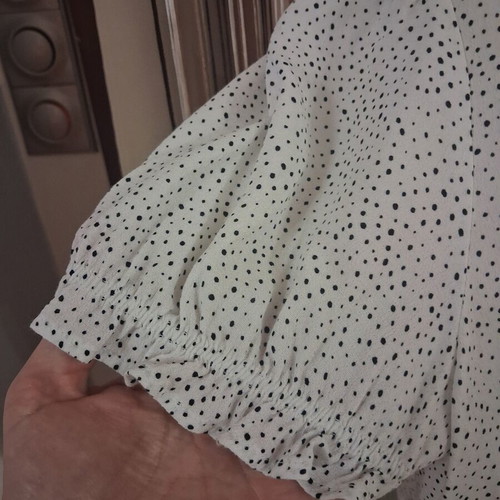 Polka Dot Blouse like new, size L, black and white